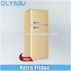 BCD-210 retro fridge, double door refrigerator, colorful refrigerator supplier